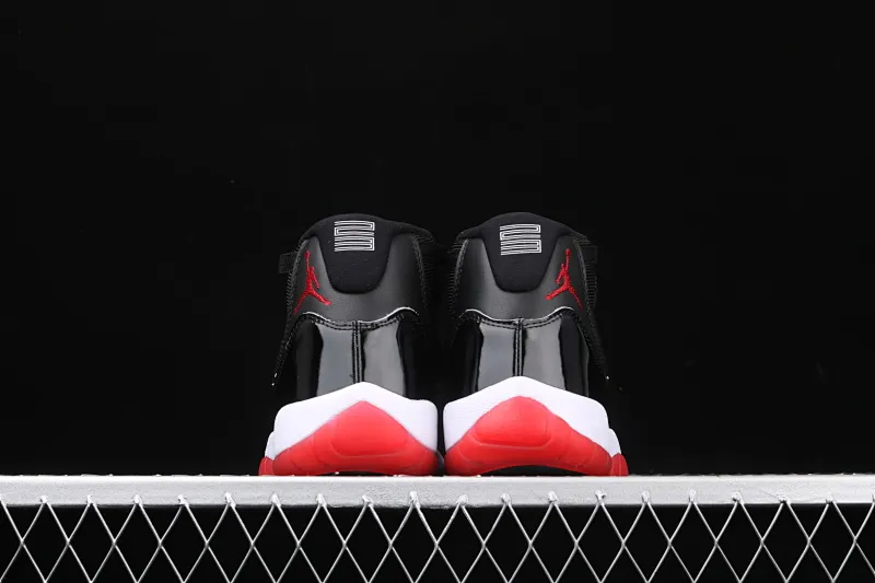 All categories Air Jordan Jordan series basketball shoes Air Jordan 11 Air Jordan 11 "Bred" AJ11 Joe 11 patent leather black and red first year 2019 classic replica high-top women's basketball shoes 378038-061